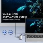 USB C Docking Station, MacBook HDMI apter 13-in-1 UPGROW Type-C Hub with 4K HDMI,VGA,USB 3.0&2.0, USB C/F, PD Charger, SD/TF, RJ45, Aux, USB C Ethernet apter Splitter for Most Type C Laptops