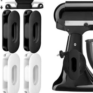 Large Capacity Cord Organizer for Appliances,4 Pack Upgred justable Kitchen Appliance Cord Holder Wraps Keeper Stick on Mixer,Coffee Maker,Pressure Cooker,Air Fryer,Kitchenaid and Other Appliances