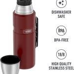 THERMOS Stainless King Vacuum-Insulated Beverage Bottle, 68 Ounce, Rustic Red