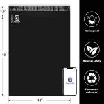 POLYSELLS 500 pcs 10x13 Inches Black Poly Mailers Shipping Envelopes, Strong hesive Sealing, Waterproof, and Tear-resistant Postal Mailing Bags for Clothing, Books, and Accessories