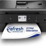 Brother MFC-J1170DW Wireless Color Inkjet All-in-One Printer with Mobile Device Printing, NFC, Cloud Printing & Scanning, Refresh Subscription and Dash Replenishment Rey (Renewed Premium)