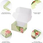 Hawaiian Flower Shipping Boxes Pack of 25 - 8x6x4in Hawaiian Floral Gift Boxes Small Cardboard Corrugated Mailer Shipping Boxes for Small Business Packaging Shipping Mailing
