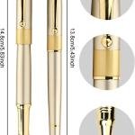 YIVONKA Ballpoint Pen Black Refill,Luxury Ballpoint Line width 0.5mm,Best Ball Pen Gift Set for Men & Women Professional Executive,Office,Nice BallPens Classy Gift Box (2 Gold)
