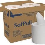 Sofpull Center-Pull Perforated 1-Ply Paper Towel - 560 Sheets per Roll / 4 Rolls per Carton