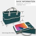 Cupohus Art Organizer Craft Storage Tote Bag with Pockets and Hles, Oxford Fabric Carrying Cdy for Teacher, Officer, Artist, Traveler, and more – Dark Green