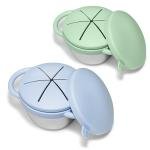 2 Pack Toddler Snack Cups, Baby Stainless Steel Snack Containers for Kids with Spill Proof Food Gre Silicone Lids & Handles 9 OZ No Spill Baby Snack Box for Mess-Free Snacking