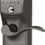 SCHLAGE FE595 CAM 620 ACC Camelot Keyp Entry with Flex-Lock and Accent Levers, Antique Pewter