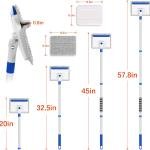 Baseboard Cleaner Tool with Handle, Wall Cleaner with Extendable Long Handle ,Door Frame Cleaning Tool Including 4 Reusable Cleaning Ps. Quick Clean Baseboard Cleaning, Ceiling and Wall.