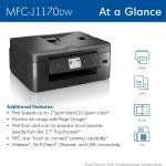 Brother MFC-J1170DW Wireless Color Inkjet All-in-One Printer with Mobile Device Printing, NFC, Cloud Printing & Scanning, Refresh Subscription and Dash Replenishment Rey (Renewed Premium)