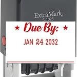 S-1025 Professional Self Inking Office Date Stamp with "DEPOSITED" Phrase – Style P - Blue Color Ink