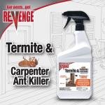 Bonide Revenge Termite & Carpenter Ant Killer Spray, 32 oz Rey-to-Use Long Lasting Pesticide for Indoors and Outdoors