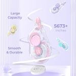 Four Candies White Correction Tape, 39.4 Feet, 4 Pack Easy to Use Applicator for Instant Corrections, Tear-Resistant, Smooth & Quick-Drying Tape for Office & School Supplies