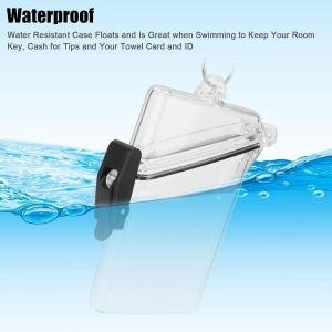 1Pc Transparent Clear Waterproof ID Card Bge Holder Case Waterproof Sports Case Vertical Bge Holders with Lanyard and Keychain,Office and School Supplies，Identification Bges and Supplies,Labels