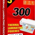 CAREGY Thermal Laminating Pouches, 300 Pack Laminating Sheets, 3 Mil, 9 x 11.5 Inches Lamination Sheet Paper for Laminator, Clear, Letter Size, Office and School Supplies