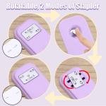 SYMDROMIA 13-in-1 Office Desk Organizer Set with Stapler and Tape Dispenser, Pen Holder, Scissors, Ruler, Hole Punch, 2 Pens & More Desktop Accessories for Back to School Supplies (Purple)