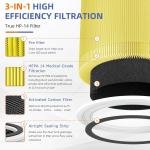 240 True HEPA Pet Care Replacement Filter 14 for Puro 240 Air Purifier,3-in-1 High-Efficiency HP-14 with Activated Carbon Filter,2 Pack,Yellow