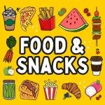 Food and Snacks Coloring Book: Bold and Easy Designs for Both ults and Kids