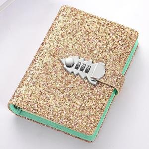 MVNOIRE A6 Binder Spiral Notebooks And Journals Password Agenda Diary With Lock Note Book for School Office Supplies Stationery