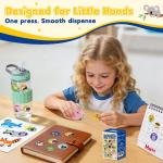 Automatic Sticker Dispenser with 300Pcs 1.0 Inch Animal Stickers for Kids Reward,Behavior Chart,School Classroom Student Teacher Supplies Gifts-Pink