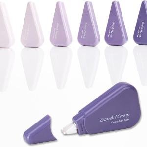 White Correction Tape, 6 Pack, 16.4 Feet Correction Tape, School & Office Supplies, writing supplies and correction supplies (Purple)