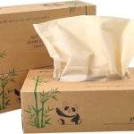 Bamboo Facial Tissues，soft nature bamboo facial tissue,100% virgin bamboo,Bulk carton of 8 boxes (100 Tissues per boxes,800 Tissues Total) | kraft paper Box, 3 Ply tissues