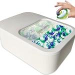 TidyFriend Laundry Pods Container with Slide Lid, 11.8" x 8.6" x 4.5", Airtight Storage Keeps Pods Fresh, Holds 9–10 lbs or 100–130 Pods, Laundry Detergent Container & Dishwasher Pod Holder (White)