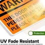 Warning This Door Is Not For Pedestrian Traffic Please Use Main Door Sign, 10x7 Inches, 4 Mil Vinyl Decal Stickers Weather Resistant, Me in USA by My Sign Center