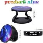 Honoson 9 Pieces Cell Phone Grip Holder Collapsible Holder Colorful Self-hesive Finger Ring Sublimation for Smartphone and Tablets(Nebula)