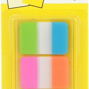Post-it Tabs, 1 in Solid, Aqua, Yellow, Pink, Red, Green, Orange, 6/Color, 36/Dispenser (686-ALOPRYT)