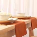 PurpleEssences Rust Set of 12 Cloth Dinner Napkins 100% Cotton 18x18 Inch - Soft Durable Washable - Ideal for Farmhouse Party Fall Thanksgiving - Perfect Everyday Use Table Linen - Rust