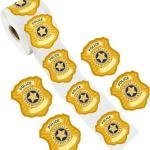 Outus 500 Pieces Police Bge Name Tag Stickers Police Label Stickers Office Paster for Kids Birthday Party Supplies
