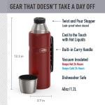 THERMOS Stainless King Vacuum-Insulated Beverage Bottle, 40 Ounce, Rustic Red