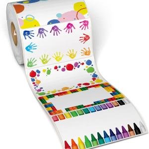 350 Pack Hello My Name is Stickers Identification Bges, 3.5" X 2.25" Peel and Stick for Conferences, Offices and Schools - Me in The USA (Kids Colorful)