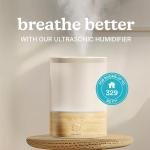 Homedics Cool Mist Ultrasonic Humidifier, 8-Colors Night Light, 0.66 Gal Top-Fill Tank, 24Hr Runtime, 3 Mist Settings, 360° Mist for 329 sq ft Rooms, Aromatherapy, Clean Tank Tech, Auto Shutoff