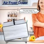 Air Fryer Oven Cover for Nuwave Bravo XL Pro Air Fryer Toaster Oven 30QT Heavy Duty Thickened Dust Cover Waterproof Dustproof Heat-Resistan Toaster Case-16.5x20.9x10.2in (Silver gray)