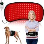 Red-Light-Therapy-for-Body,2025 Upgred-4 Modes 5 Stage Power Medical-Gre TPU Mat for Body Pain Relief,20"x 9"Dual Wavelength Infrared Red Light Blanket LEDs