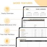 2026 Planner, A5 (5.6"x 8.5") Planner 2026 Jan-Dec, Monthly/Weekly/Daily Tabs with Contacts & Holidays, PU Leather Cover & 100gsm Paper, Organizer for School and Business Supplies (Black)