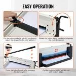 VEVOR Industrial Paper Cutter A3 Heavy Duty Paper Cutter 17 Inch Paper Cutter Heavy Duty 500 Sheets Paper with Clear Cutting Guide for Offices, Schools, Businesses and Printing Shops