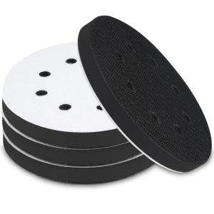 4 Pack 5 Inch 8 Holes Foam Sanding Ps, Soft Density Interface P, Hook and Loop Sponge Cushion Buffer Backing P for Orbital Sander