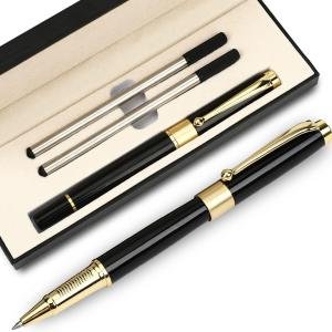YIVONKA Ballpoint Pen Black Refill,Luxury Ballpoint Line width 0.5mm,Best Ball Pen Gift Set for Men & Women Professional Executive,Office,Nice BallPens Classy Gift Box (Black)