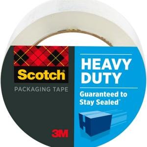 Scotch Heavy Duty Shipping Packing Tape, Clear, Holiday Shipping Supplies, 1.88 in. x 54.6 yd., 1 Tape Roll