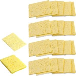 20Pcs Soldering Sponge 50x35mm Square, Replacement Solder Welding Iron Cleaning Ps Sponge (Thickened)