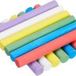 Basics Dustless Chalk with Eraser, 24 Count (Pack of 1), Assorted