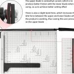 Guillotine Paper Cutter, 12 Inch Heavy Duty Guillotine, 12 Sheet Capacity Stack Paper Trimmer with Safety Ble Lock, 12" Cutting Length and Paper Cutter Slicer for Office Home School