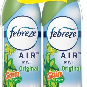 Febreze Air Mist Air Freshener Spray, Odor-Fighting Room Spray, Air Fresheners for Home and Bathroom and Kitchen, Aerosol Can, Gain Original Scent, 8.8oz, 2 Count