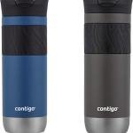 Contigo Byron Vacuum-Insulated Stainless Steel Travel Mug, 20oz - Leak-Proof Lid, BPA-Free, Blue Corn - Perfect Reusable Cup for Coffee or Water; hot and cold beverage holder