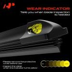 A-Premium Windshield Wiper Bles Compatible with Honda Accord 2008-2017, Crosstour 2012-2015 - 26" and 19", Hook Connector, with Wear Indicator & Towel, Left and Right - Pack of 2