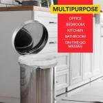 Small Trash Bags 4 Gallon Trash Bags Drawstring - 57 White Unscented Small Garbage Bags | Waste Basket Plastic Trash Can Liners | Bathroom House Cleaning Supplies
