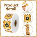 DECYOOL 800 Pcs Police Bge Stickers, Police Bge Name Tag Stickers Label Decals for Birthday Party Favors School Rewards Offices Supplies
