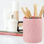 Pen Holder,Nordic Style Silicone Waterproof Pencil Holder for Desk Simple&Modern Minimalist Makeup Organizer Multifunctional Office Supplies for Home,Kids and School (Pink)